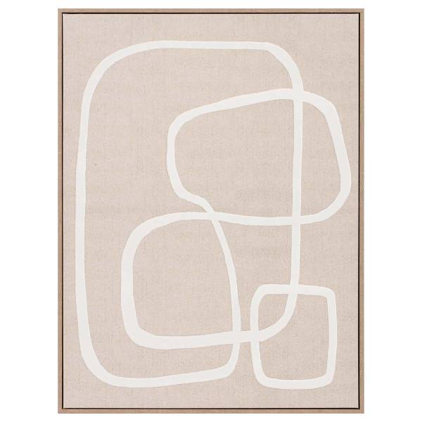 Bild Pure Lines Leinwand - Beige