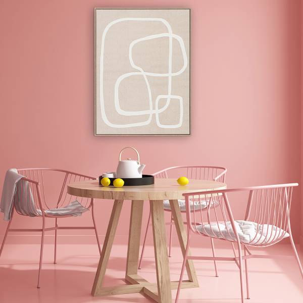 Bild Pure Lines Leinwand - Beige