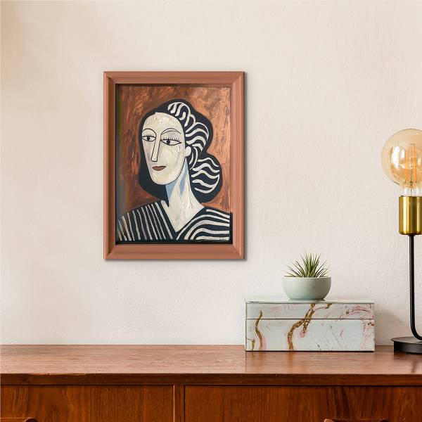 Bild Brown Lady Leinwand - Beige / Braun