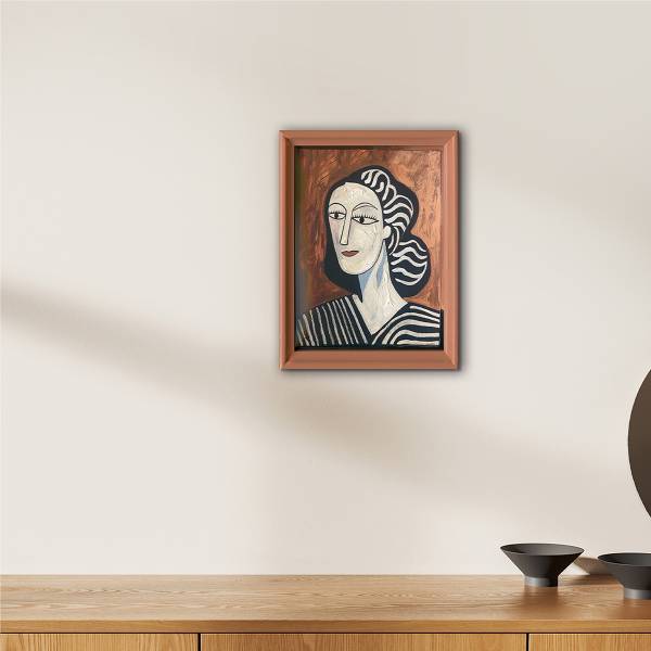 Bild Brown Lady Leinwand - Beige / Braun