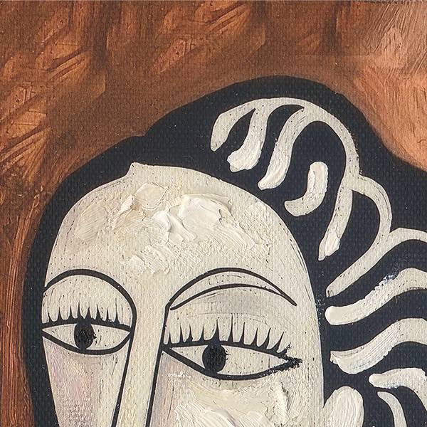 Bild Brown Lady Leinwand - Beige / Braun