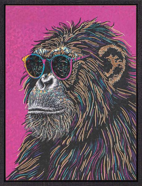 Afbeelding Harry Glitter canvas - bruin/lichtroze/donkerroze