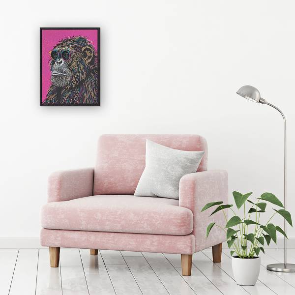Afbeelding Harry Glitter canvas - bruin/lichtroze/donkerroze