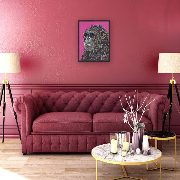 Afbeelding Harry Glitter canvas - bruin/lichtroze/donkerroze