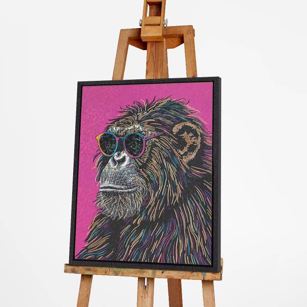 Afbeelding Harry Glitter canvas - bruin/lichtroze/donkerroze