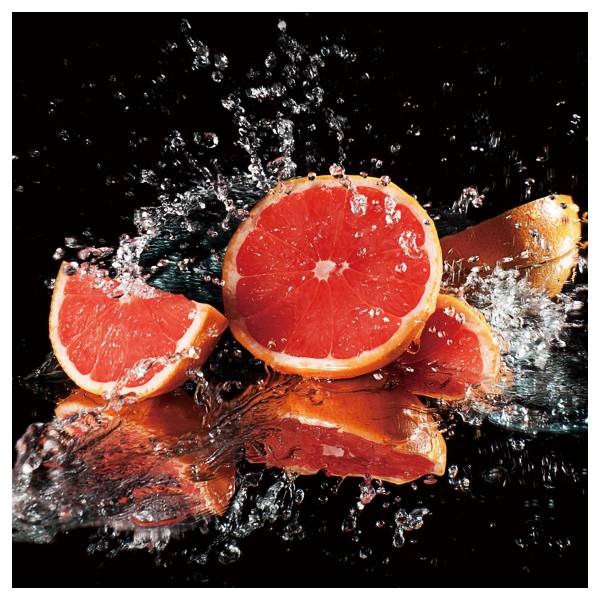 Glazen afbeelding Splash Blood Orange Veiligheidsglas - zwart/rood