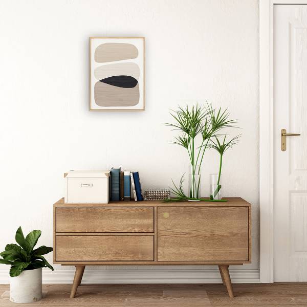 Bild Easy of Weight Typ A Leinwand - Schwarz / Beige / Braun