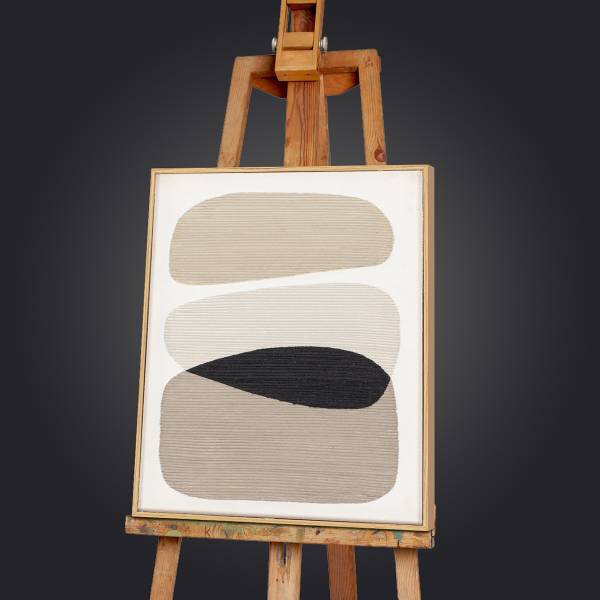 Bild Easy of Weight Typ A Leinwand - Schwarz / Beige / Braun