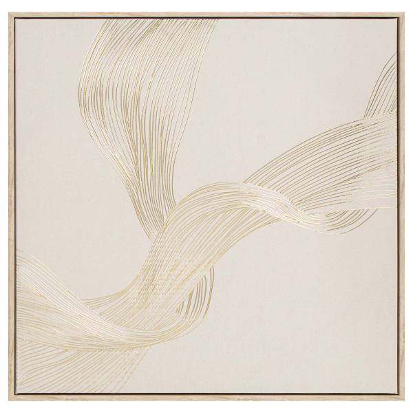 Bild Golden Swirl Typ A Leinwand - Beige