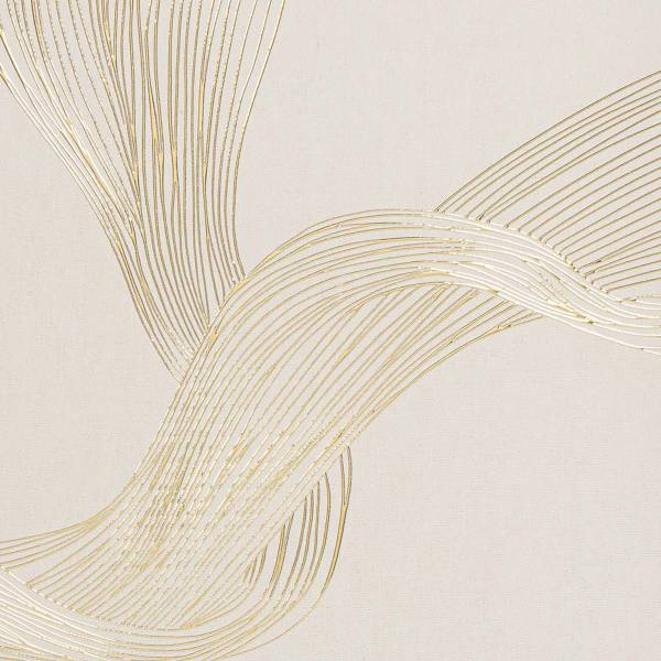 Bild Golden Swirl Typ A Leinwand - Beige