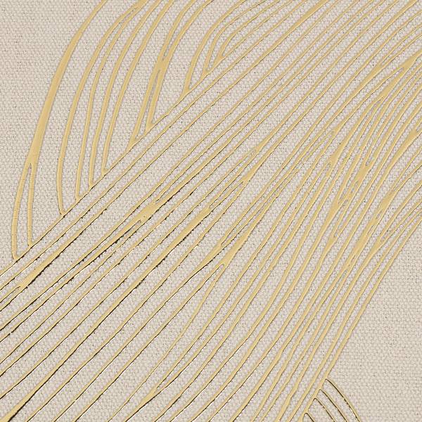 Bild Golden Swirl Typ A Leinwand - Beige