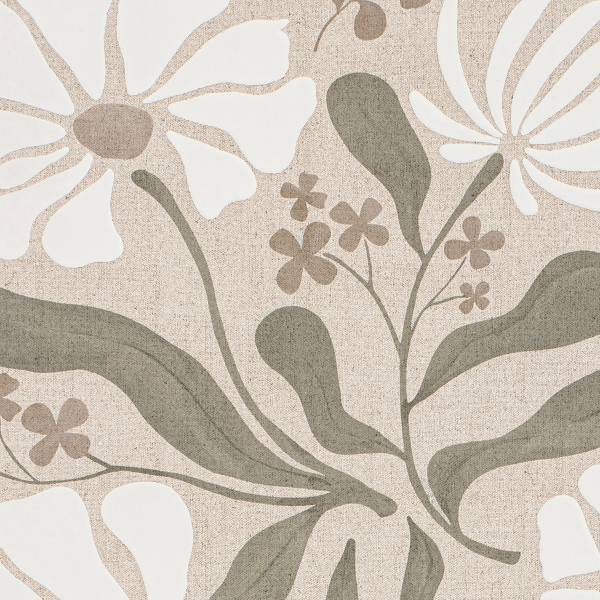Afbeelding Quiet Blossomity type A canvas - beige/groen