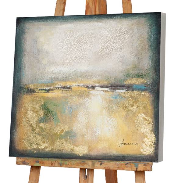 Leinwandbild Heller Horizont Leinwand / Tanne massiv - 70 x 70 cm