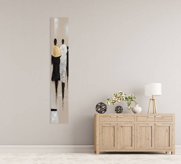 Canvas afbeelding Fashion show in g&s A canvas/massief pijnboomhout - meerdere kleuren