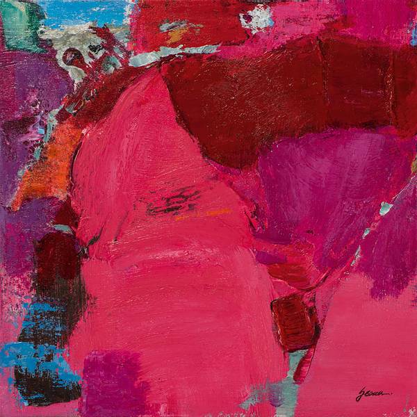 Leinwandbild Statement in Pink Leinwand / Tanne massiv - Rot / Pink / Rosa