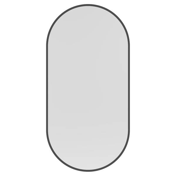 Wandpiegel Leshi ovaal veiligheidsglas - zwart