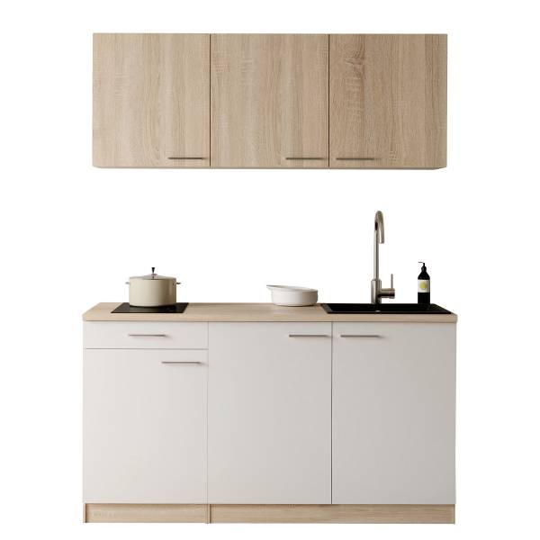 Cuisine équipée Ingrid 150 cm Blanc - Sans réfrigérateur
