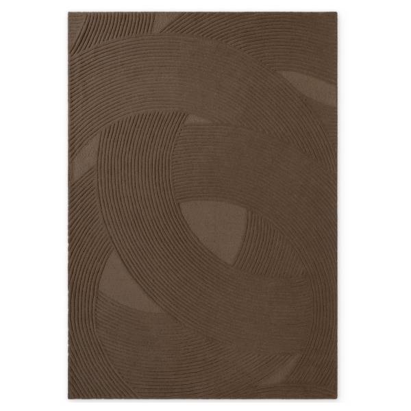 Wollteppich Victoria Wolle / Baumwolle - Braun - 120 x 170 cm