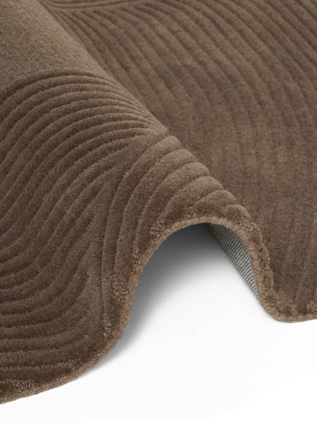 Wollteppich Victoria Wolle / Baumwolle - Braun - 120 x 170 cm