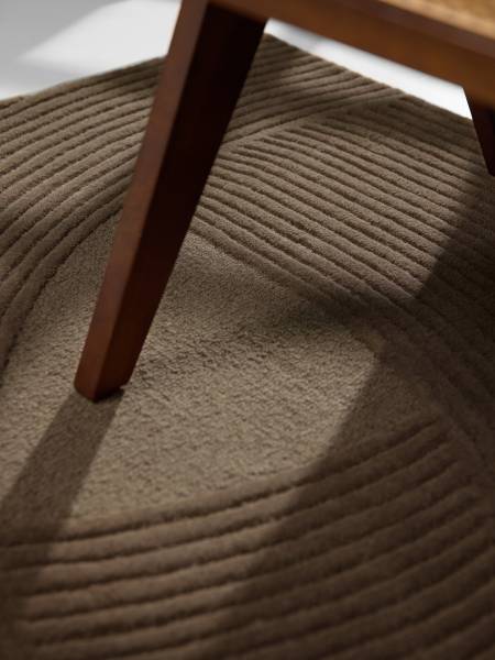 Wollteppich Victoria Wolle / Baumwolle - Braun - 120 x 170 cm