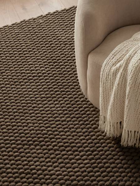 Flachgewebeteppich Rope Polyester - Braun - 120 x 170 cm