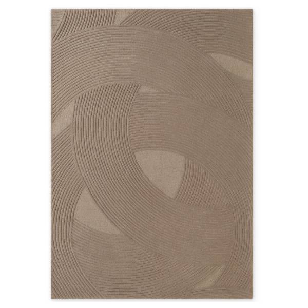 Wollteppich Victoria Wolle / Baumwolle - Beige - 160 x 230 cm