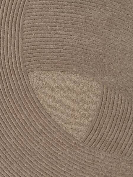 Wollteppich Victoria Wolle / Baumwolle - Beige - 160 x 230 cm