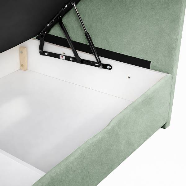 Boxspringbett Lonja mit Bettkasten Samt Tris: Mint - 100 x 200cm