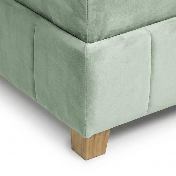 Boxspringbett Lonja mit Bettkasten Samt Tris: Mint - 100 x 200cm