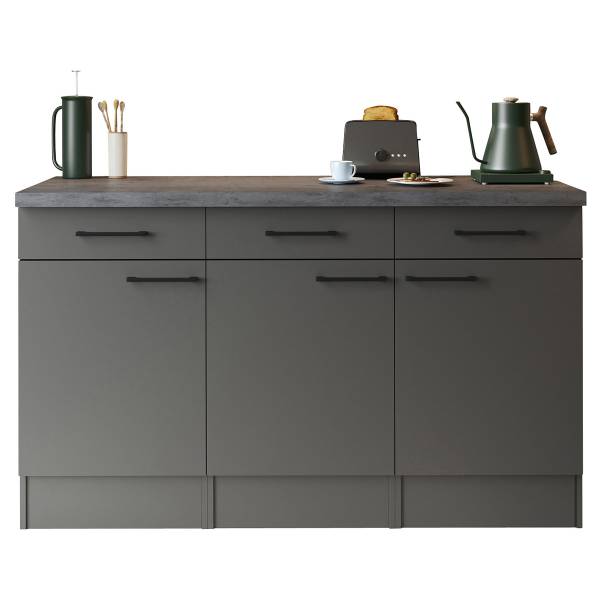 Unterschrank Oliver 150 cm Matt Grau