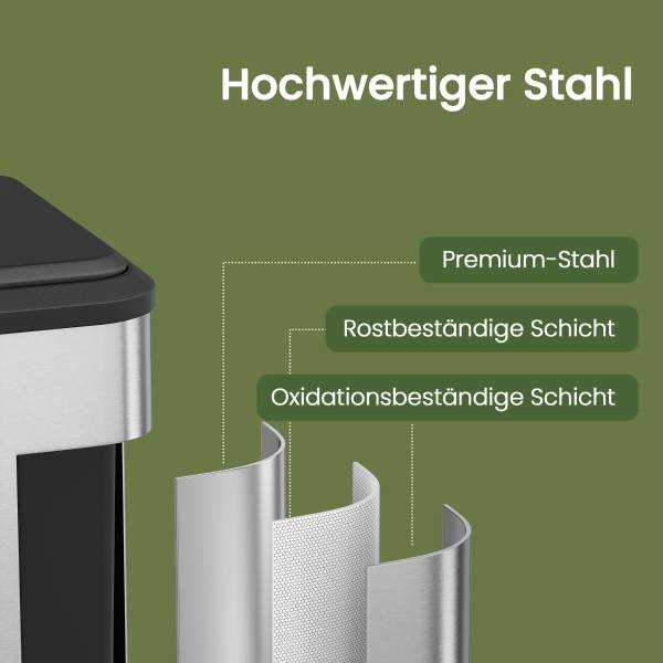 Küchenmülleimer Akpla Silber