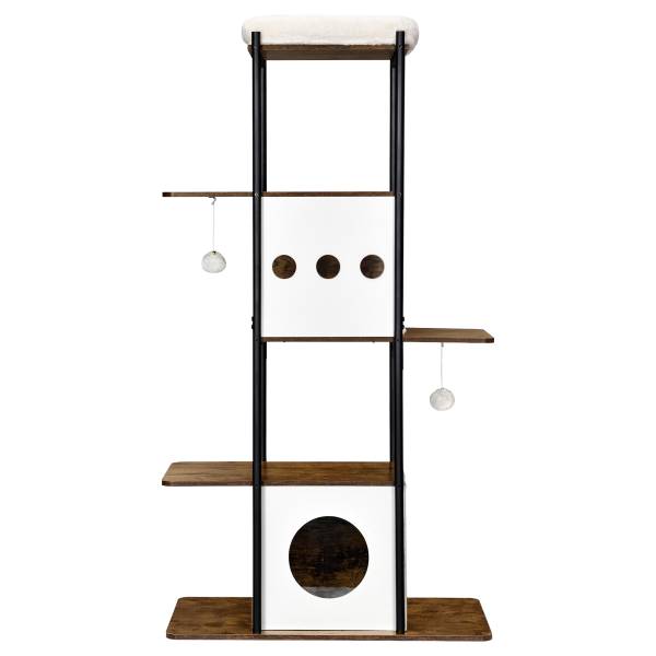 Kratzbaum Johio Braun - Mischgewebe - 80 x 153 x 40 cm