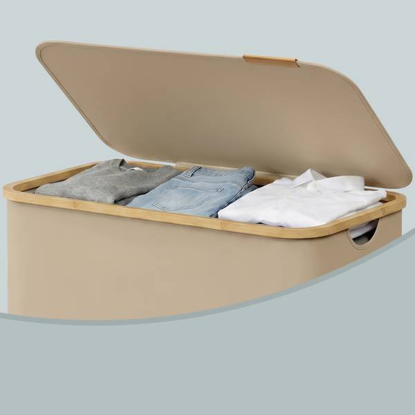 Wäschekorb Matag Beige - Mischgewebe - Polyester PVC - 60 x 71 x 39 cm