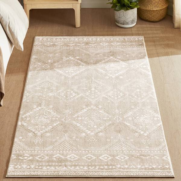 Teppich Kloss Beige - Mischgewebe - 150 x 0.6 x 80 cm