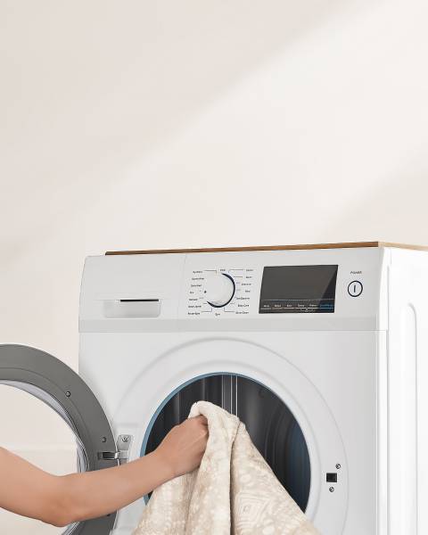 Teppich Kloss Beige - Mischgewebe - 150 x 0.6 x 80 cm