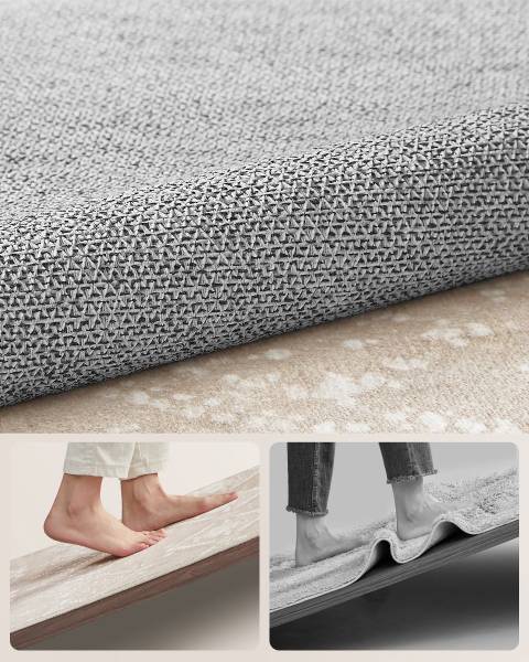 Teppich Kloss Beige - Mischgewebe - 150 x 0.6 x 80 cm