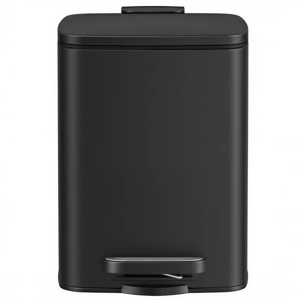 Pattumiera Kunet Nero - Acciaio inox - Polipropilene - 19 x 26 x 24 cm