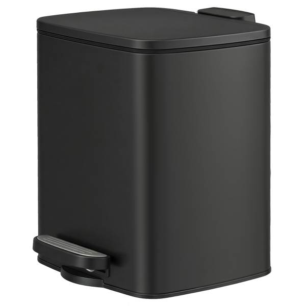 Pattumiera Kunet Nero - Acciaio inox - Polipropilene - 19 x 26 x 24 cm