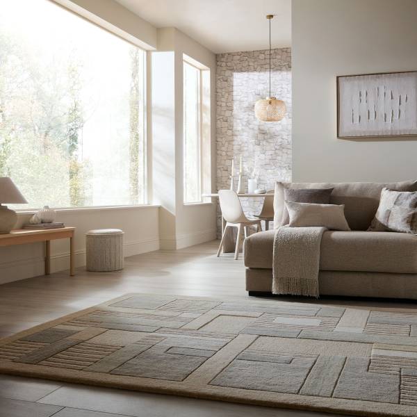Wollteppich Vara Wolle - Beige - 160 x 230 cm