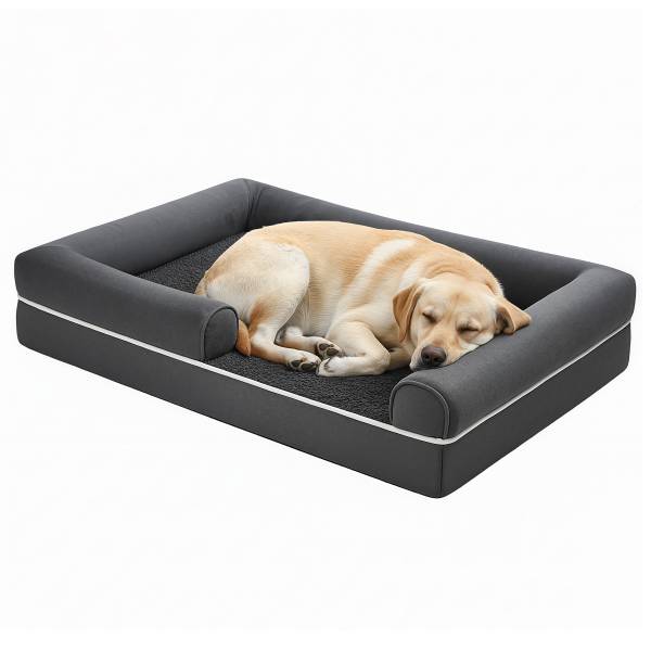 Hundebett Datau Grau - Mischgewebe - 106 x 18 x 71 cm