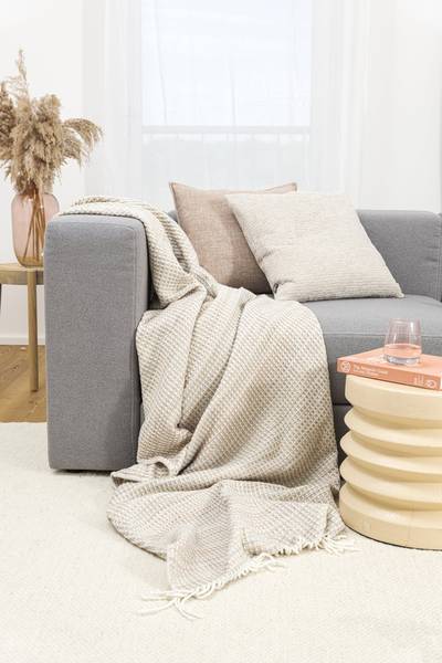 Plaid Izad Baumwollstoff - Grau