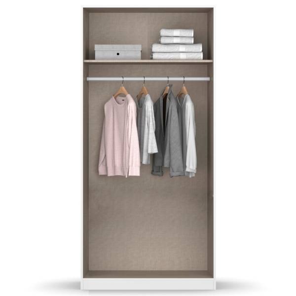 Jugendzimmer Skagen 4-tlg Alpinweiß - 90 x 200cm - Breite: 91 cm - Ohne Spiegeltür/-en