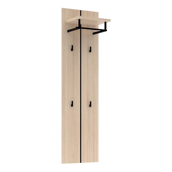 Set di 3 mobili con illuminazione Ziana Marrone chiaro / Effetto rovere - Larghezza: 157 cm