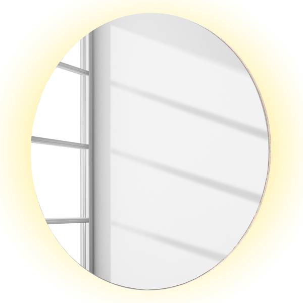 Set di 3 mobili con illuminazione Ziana Marrone chiaro / Effetto rovere - Larghezza: 157 cm