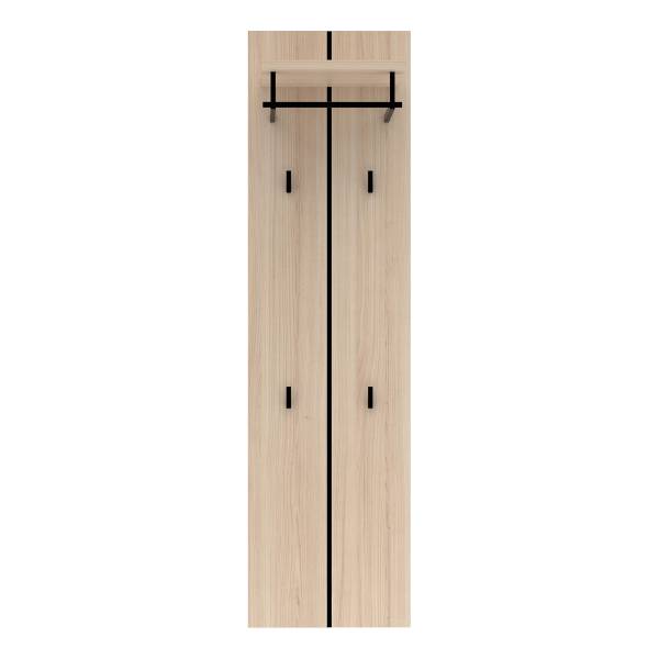 Set di 3 mobili con illuminazione Ziana Marrone chiaro / Effetto rovere - Larghezza: 157 cm