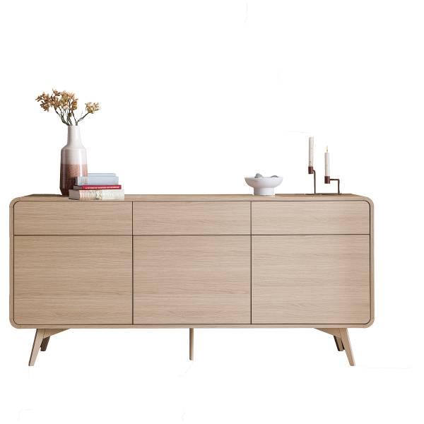Sideboard Pelemi Eiche Hell Dekor - Breite: 180 cm