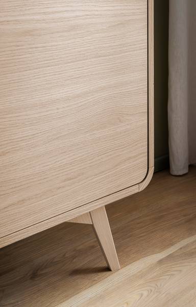 Sideboard Pelemi Eiche Hell Dekor - Breite: 180 cm