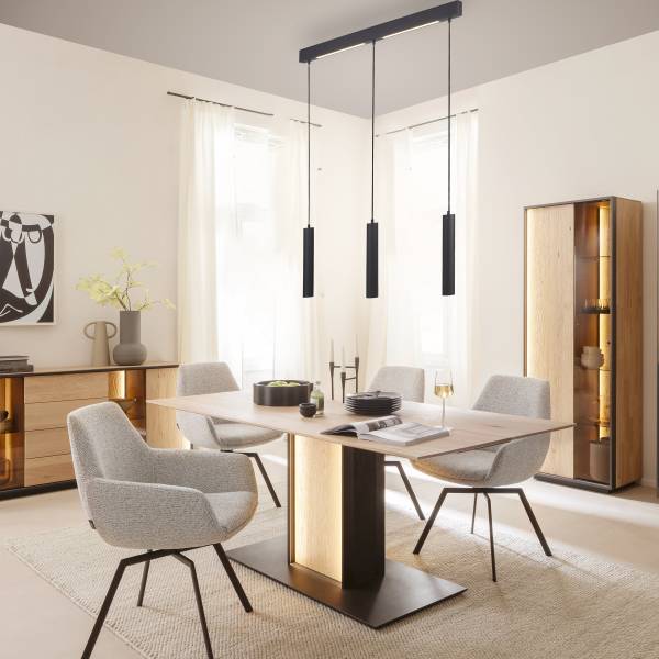 Suspension LED Dante PVC / Acier - 3 flammes