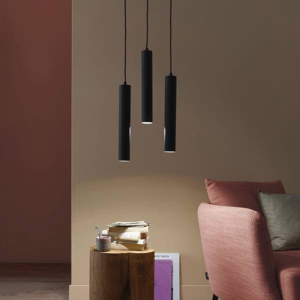 Suspension LED Dante PVC / Acier - 3 flammes