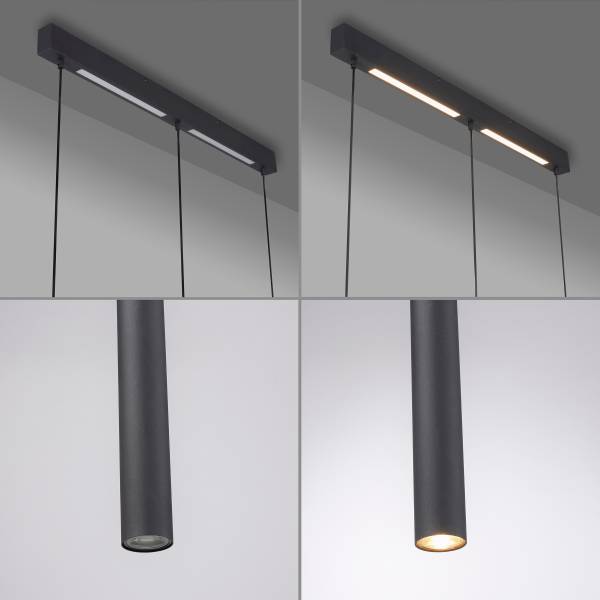 Suspension LED Dante PVC / Acier - 3 flammes